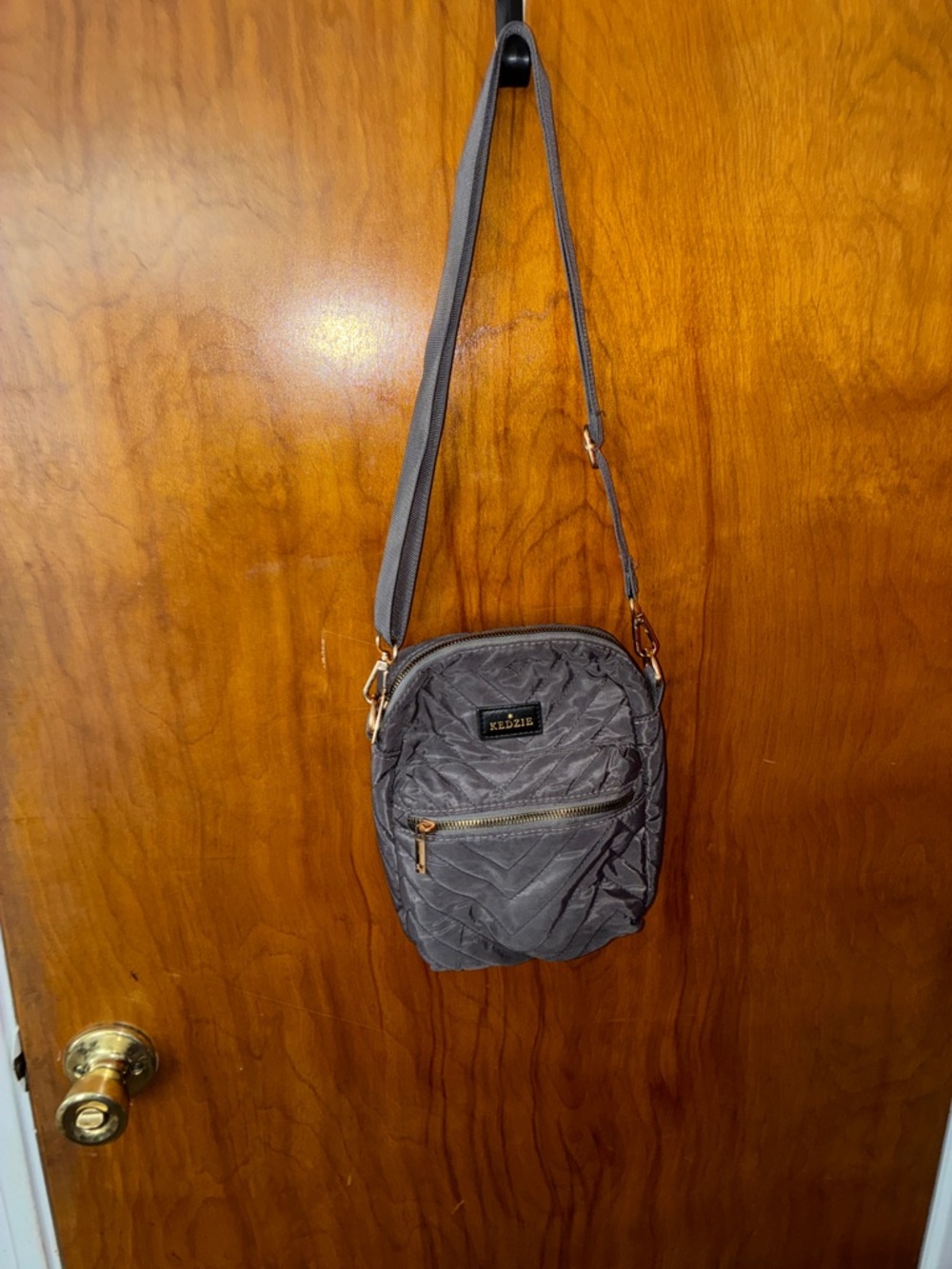 Kedzie Quilted Crossbody Bag in Charcoal